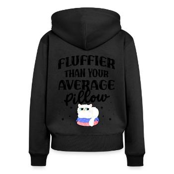 Chat persan Chat Amoureux Propriétaire de chat Persan Longhair C - Sweat à capuche zippé Premium bio Femme - noir - Dos - Julia (174cm)