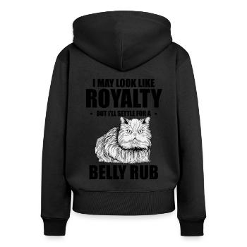 Chat persan Chat Amoureux Propriétaire de chat Persan Longhair C - Sweat à capuche zippé Premium bio Femme - noir - Dos - Julia (174cm)