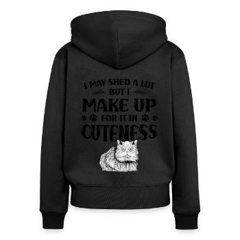 Chat persan Chat Amoureux Propriétaire de chat Persan Longhair C - Sweat à capuche zippé Premium bio Femme - noir - Dos - Julia (174cm)