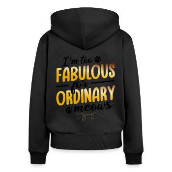 Chat persan Chat Amoureux Propriétaire de chat Persan Longhair C - Sweat à capuche zippé Premium bio Femme - noir - Dos - Julia (174cm)
