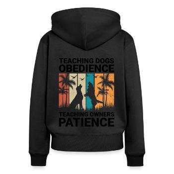 Dog Trainer Dog Training Training Dogs Pet Care Pr - Women's Premium Organic Zip Hoodie - black - Back - Julia (174cm)