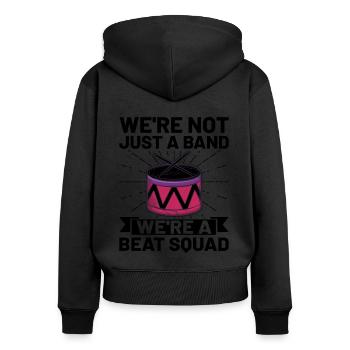 Drum Corps Marching Band Drum Corp Music Percussio - Frauen Premium Bio Zip Hoodie - Schwarz - Hinten - Julia (174cm)