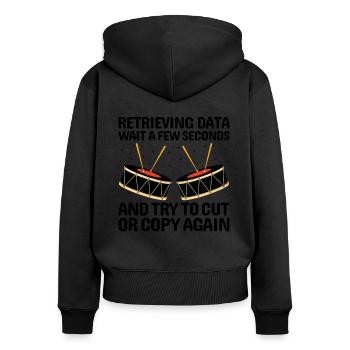 Drum Corps Marching Band Drum Corp Music Percussio - Frauen Premium Bio Zip Hoodie - Schwarz - Hinten - Julia (174cm)
