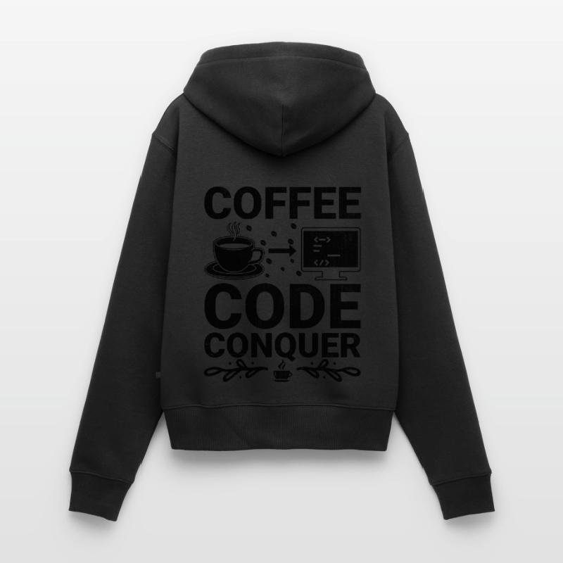 Kaffee-Codierung Programmierer Programmierer Entwickler Nerd Coff Frauen Premium Bio Zip Hoodie
