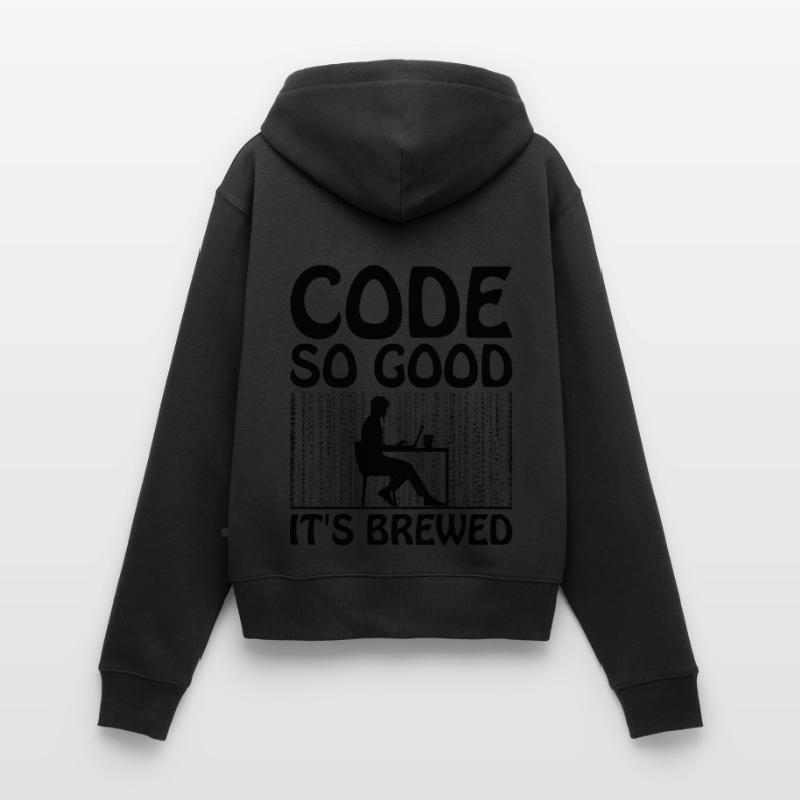 Kaffee-Codierung Programmierer Programmierer Entwickler Nerd Coff Frauen Premium Bio Zip Hoodie