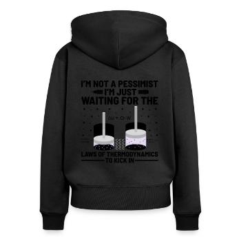 Science Teacher School Teacher Biology Chemistry P - Women's Premium Organic Zip Hoodie - black - Back - Julia (174cm)