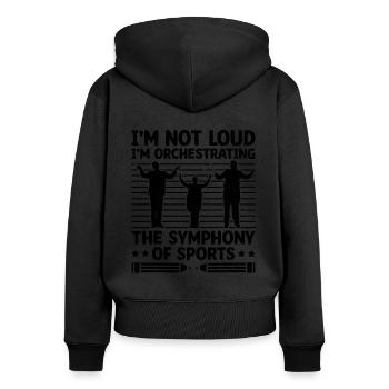 Sportlehrer Sportlehrer Schullehrer - Frauen Premium Bio Zip Hoodie - Schwarz - Hinten - Julia (174cm)