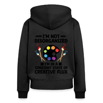 Art Teacher School Teacher Funny Art Teachers Scho - Women's Premium Organic Zip Hoodie - black - Back - Julia (174cm)