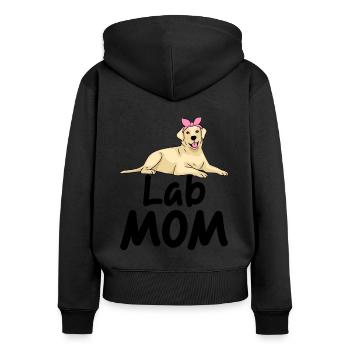 Lab Mom Labrador Retriever Labradors Dog Retriever - Women's Premium Organic Zip Hoodie - black - Back - Julia (174cm)