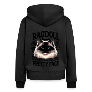 Ragdoll Plus qu’un joli visage Ragdolls Cat - Sweat à capuche zippé Premium bio Femme - noir - Dos - Julia (174cm)