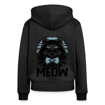 Meow Ragdoll Cat Lover Ragdolls Cats - Women's Premium Organic Zip Hoodie - black - Back - Julia (174cm)