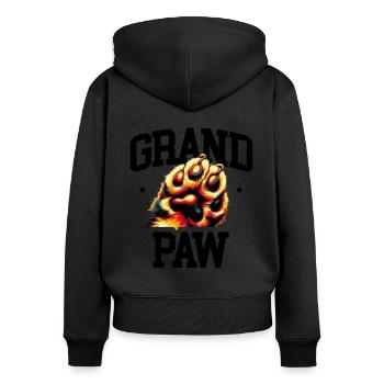 Grand Paw Deutscher Schäferhund Hundeliebhaber Schäferhunde GSD - Frauen Premium Bio Zip Hoodie - Schwarz - Hinten - Julia (174cm)