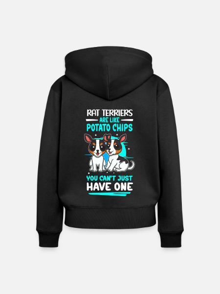 Rat Terrier Hunde Hundebesitzer Geschenk - Frauen Premium Bio Zip Hoodie - Schwarz