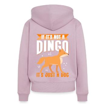 Dingo Hunde Australische Dingos Geschenk - Frauen Premium Bio Zip Hoodie - Altrosa - Hinten - Julia (174cm)