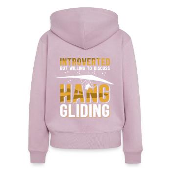 Hang Gliding Hanggleiter Hängegleiter Geschenk - Frauen Premium Bio Zip Hoodie - Altrosa - Hinten - Julia (174cm)