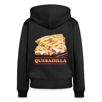 Quesadillas Tortilla Quesadilla Gift - Women's Premium Organic Zip Hoodie - black - Back - Julia (174cm)