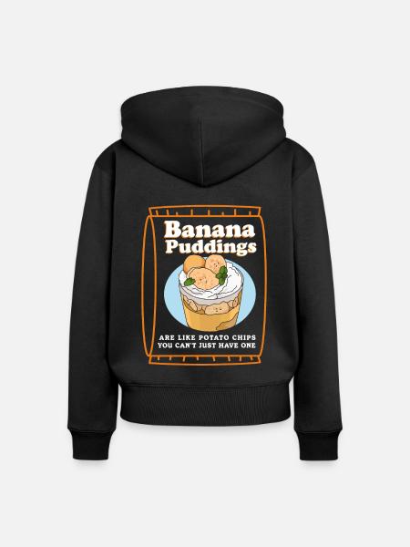 Bananenpudding Bananen-Pudding Geschenk - Frauen Premium Bio Zip Hoodie - Schwarz