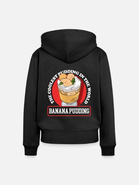 Bananenpudding Bananen Pudding Geschenk - Frauen Premium Bio Zip Hoodie - Schwarz