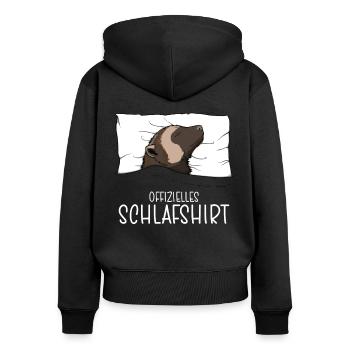 Official Sleeping Shirt Wolverine Bear Marten - Women's Premium Organic Zip Hoodie - black - Back - Julia (174cm)