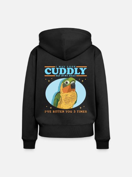 Conure Conures Papageien Geschenke - Frauen Premium Bio Zip Hoodie - Schwarz