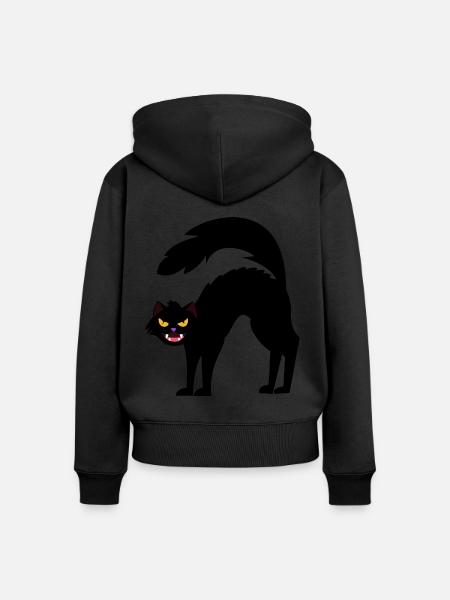Kater Kater Haustier - Frauen Premium Bio Zip Hoodie - Schwarz