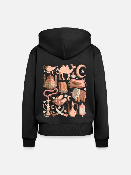 Arabien - Frauen Premium Bio Zip Hoodie - Schwarz