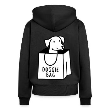 Doggie Bag - Women's Premium Organic Zip Hoodie - black - Back - Julia (174cm)