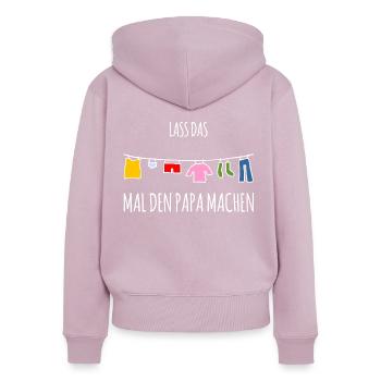 Wä hang up - Let the dad do it - Women's Premium Organic Zip Hoodie - dusky pink - Back - Julia (174cm)