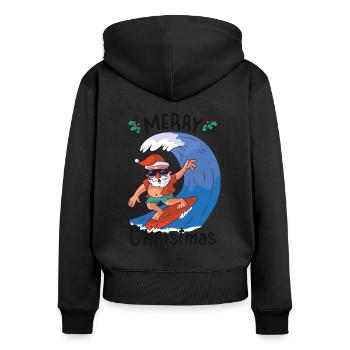 Christmas in July - Women's Premium Organic Zip Hoodie - black - Back - Julia (174cm)