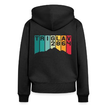 Triglav Triglau Slowenien Slovenia Kranjska Gora - Women's Premium Organic Zip Hoodie - black - Back - Julia (174cm)