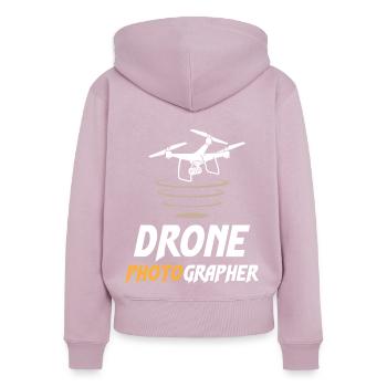 Drone Photographer - Frauen Premium Bio Zip Hoodie - Altrosa - Hinten - Julia (174cm)