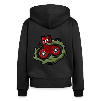 Sick Fidget Spinner - Women's Premium Organic Zip Hoodie - black - Back - Julia (174cm)