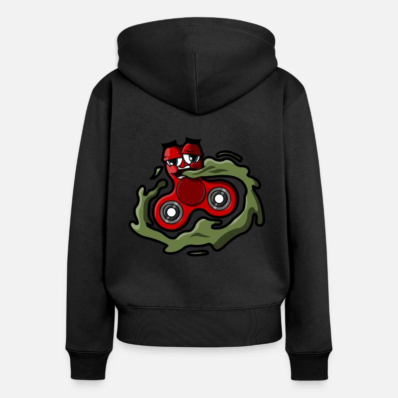 Sick Fidget Spinner - Sweat à capuche zippé Premium bio Femme - noir