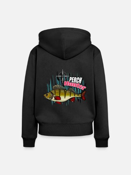Barschjäger - Frauen Premium Bio Zip Hoodie - Schwarz