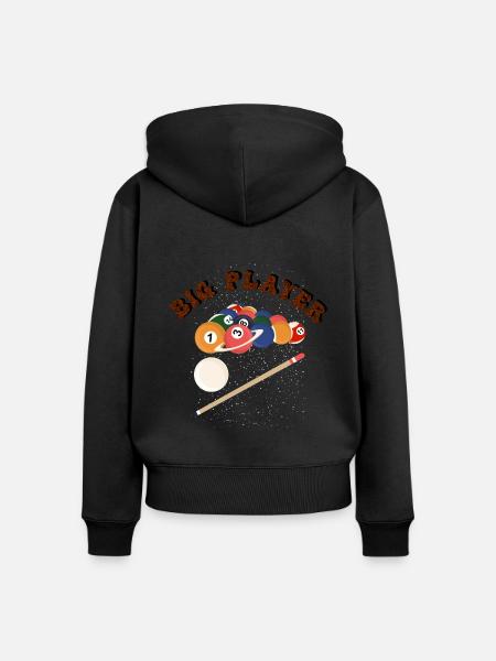 Ein Billard Spieler! - Frauen Premium Bio Zip Hoodie - Schwarz