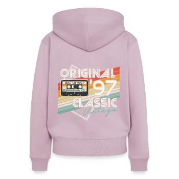 1997 Vintage Vintage Retro Birthday Gift - Women's Premium Organic Zip Hoodie - dusky pink - Back - Julia (174cm)