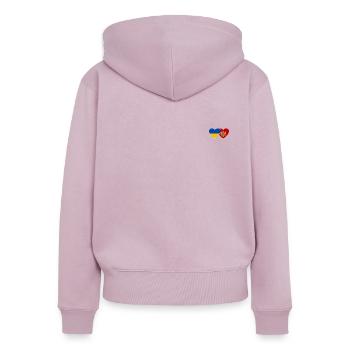 Ukraine Montenegro Flagge - Frauen Premium Bio Zip Hoodie - Altrosa - Hinten - Julia (174cm)