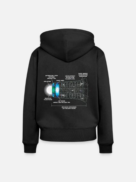 Astrophysik Urknall - Frauen Premium Bio Zip Hoodie - Schwarz