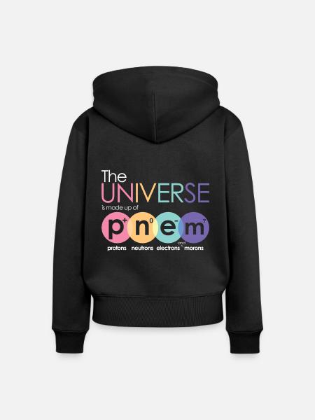 Physik Moron - Frauen Premium Bio Zip Hoodie - Schwarz