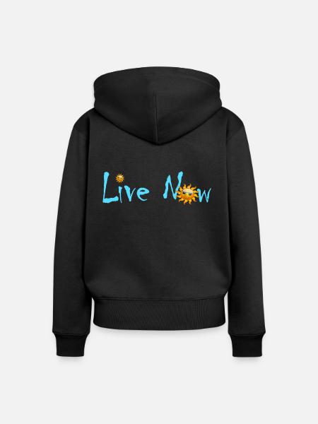 Live Sun - Frauen Premium Bio Zip Hoodie - Schwarz