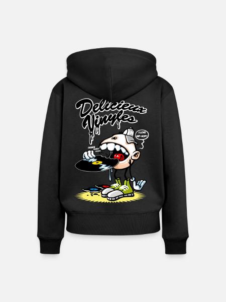 Délicieux vinyles - Frauen Premium Bio Zip Hoodie - Schwarz