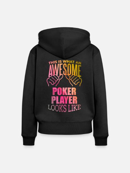 Poker Poker Poker - Frauen Premium Bio Zip Hoodie - Schwarz