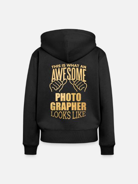 Fotograf Fotograf Fotograf - Frauen Premium Bio Zip Hoodie - Schwarz