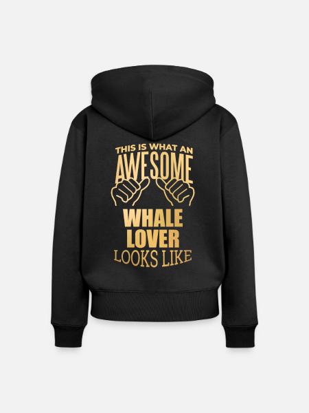 Wal Wal Wal - Frauen Premium Bio Zip Hoodie - Schwarz