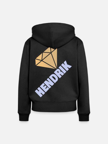 Diamant Hendrik - Frauen Premium Bio Zip Hoodie - Schwarz