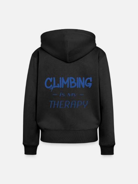 Climbing - Frauen Premium Bio Zip Hoodie - Schwarz