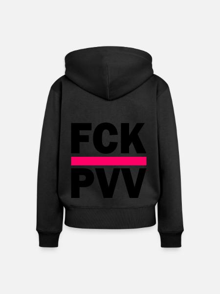 Fck pvv - Frauen Premium Bio Zip Hoodie - Schwarz