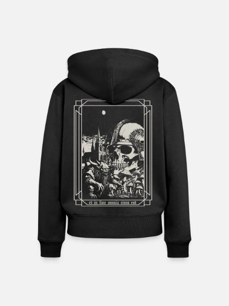 Und am Ende - Frauen Premium Bio Zip Hoodie - Schwarz