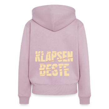 Klapsenbeste Klapse Psychiatrie Sprüche Geschenk - Frauen Premium Bio Zip Hoodie - Altrosa - Hinten - Julia (174cm)