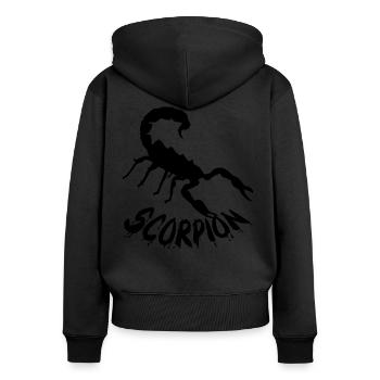 Scorpio - Women's Premium Organic Zip Hoodie - black - Back - Julia (174cm)